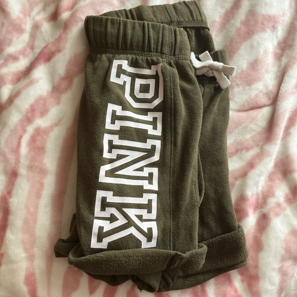 PINK Victoria's Secret Green Sweatpants Relaxed Fit Joggers
